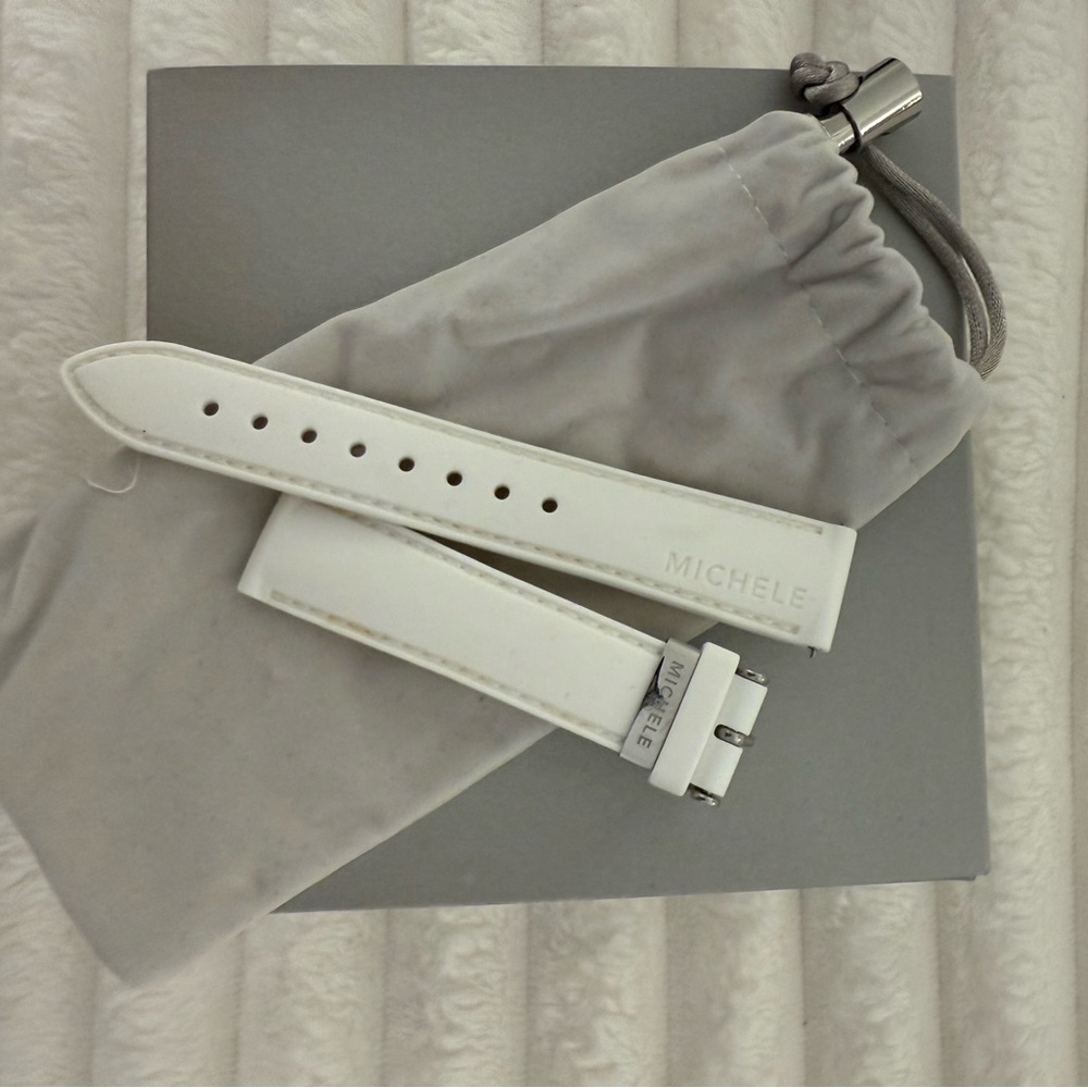 Michele Silver and White Watch - Picture 7 of 7
